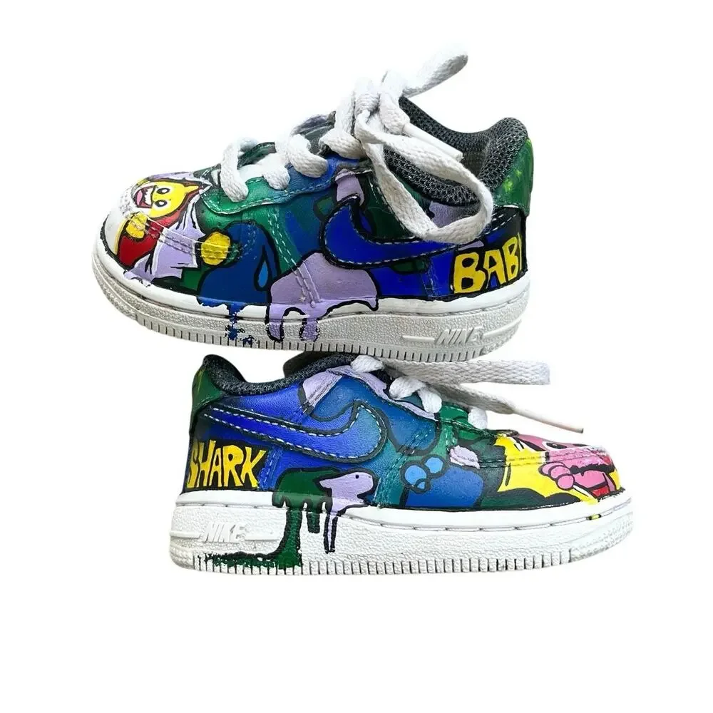 Custom Baby Shark Nike Air Force 1 Sneakers 4C